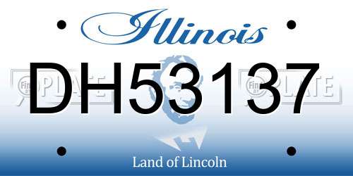 DH53137 Illinois License Plate