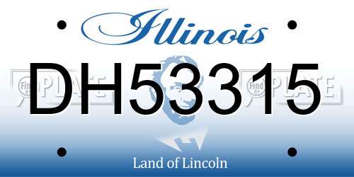 DH53315 Illinois License Plate
