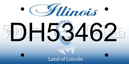 DH53462 Illinois License Plate