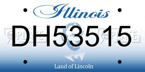 DH53515 Illinois License Plate