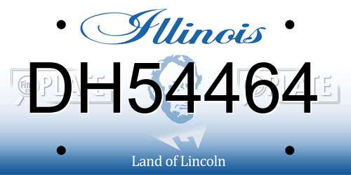 DH54464 Illinois License Plate