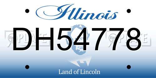 DH54778 Illinois License Plate
