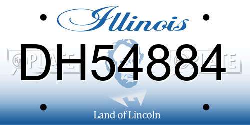 DH54884 Illinois License Plate