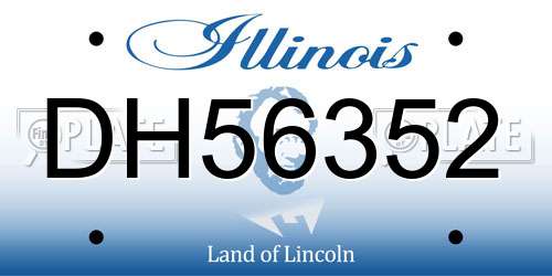 DH56352 Illinois License Plate