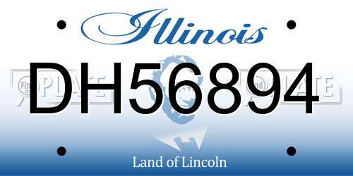 DH56894 Illinois License Plate