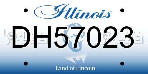 DH57023 Illinois License Plate