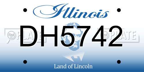DH5742 Illinois License Plate