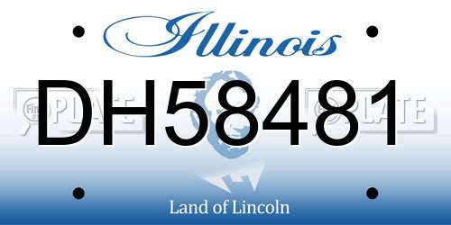 DH58481 Illinois License Plate