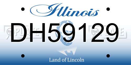 DH59129 Illinois License Plate