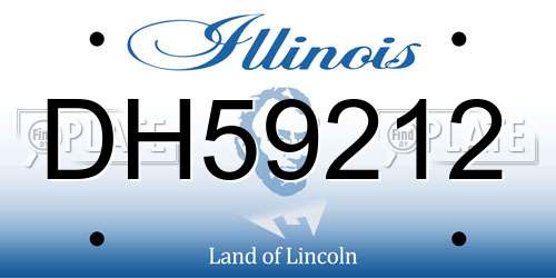 DH59212 Illinois License Plate