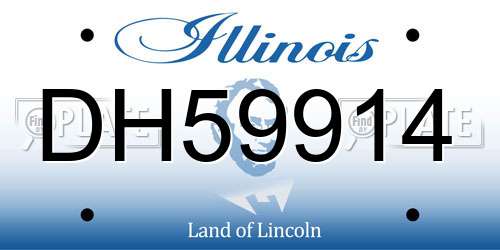 DH59914 Illinois License Plate
