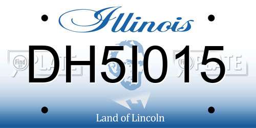DH5I015 Illinois License Plate
