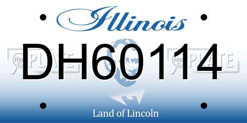 DH60114 Illinois License Plate
