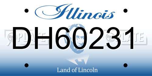 DH60231 Illinois License Plate