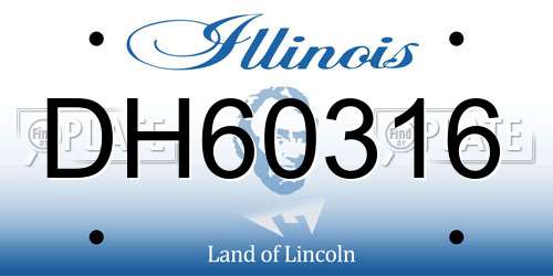 DH60316 Illinois License Plate