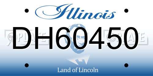 DH60450 Illinois License Plate