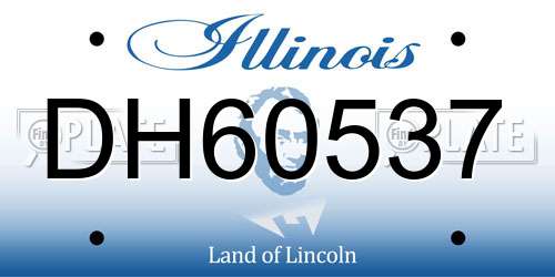 DH60537 Illinois License Plate