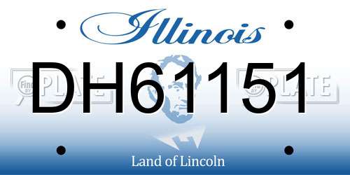 DH61151 Illinois License Plate