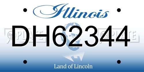 DH62344 Illinois License Plate