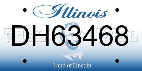 DH63468 Illinois License Plate