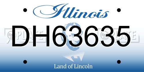 DH63635 Illinois License Plate