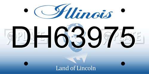 DH63975 Illinois License Plate
