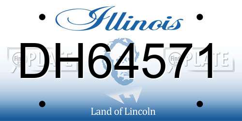 DH64571 Illinois License Plate