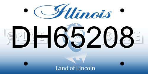 DH65208 Illinois License Plate
