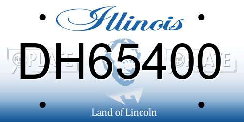DH65400 Illinois License Plate