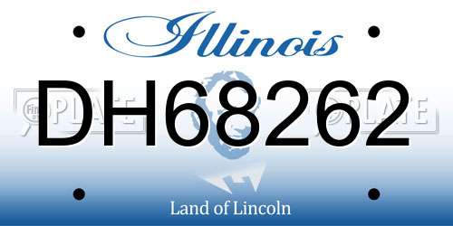 DH68262 Illinois License Plate