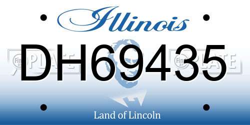 DH69435 Illinois License Plate