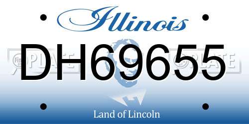 DH69655 Illinois License Plate