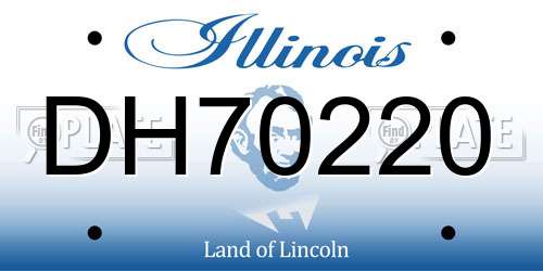 DH70220 Illinois License Plate