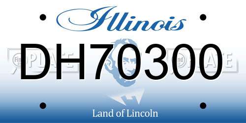 DH70300 Illinois License Plate