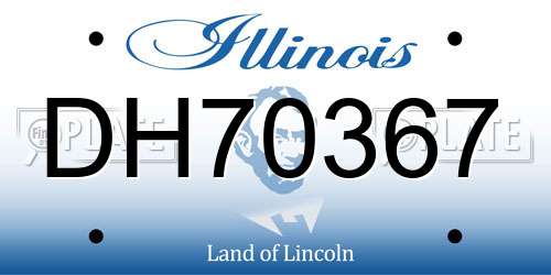 DH70367 Illinois License Plate