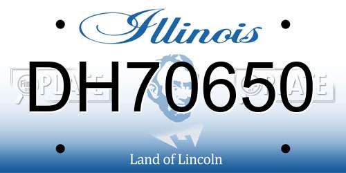 DH70650 Illinois License Plate
