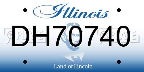 DH70740 Illinois License Plate