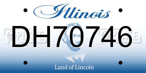 DH70746 Illinois License Plate