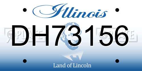 DH73156 Illinois License Plate