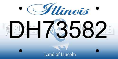 DH73582 Illinois License Plate