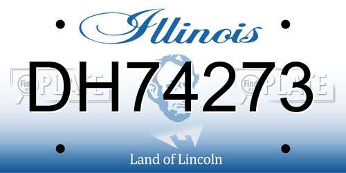 DH74273 Illinois License Plate