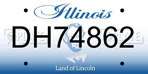 DH74862 Illinois License Plate