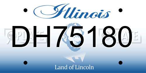 DH75180 Illinois License Plate