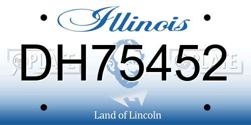 DH75452 Illinois License Plate