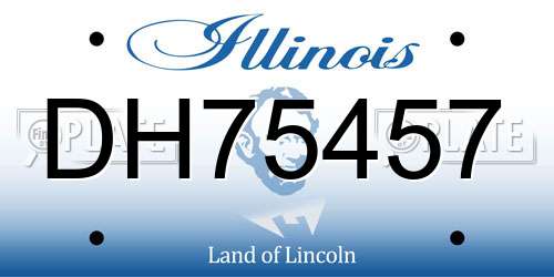 DH75457 Illinois License Plate