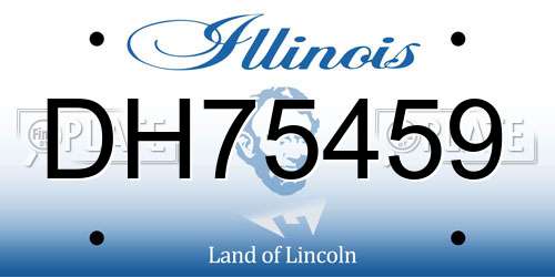 DH75459 Illinois License Plate