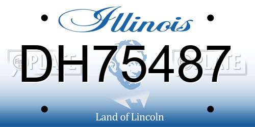 DH75487 Illinois License Plate