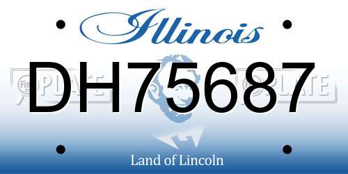 DH75687 Illinois License Plate