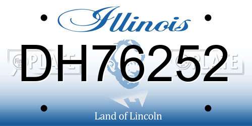 DH76252 Illinois License Plate