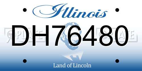 DH76480 Illinois License Plate